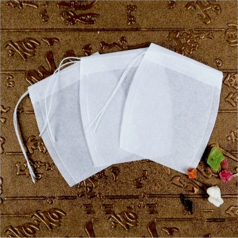 Túi lọc trà bằng Giấy Hình Trống có dây rút tiện dụng, 100 túi/sp - HVL TEA