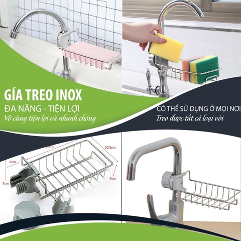 Giá treo bồn rửa bát inox 304, không rỉ sét, dễ lắp đặt, kệ để đồ bếp, HVL TEA