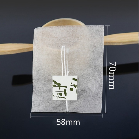 Combo 100 Túi lọc trà, thảo dược, cà phê, chất liệu sợi bắp siêu thấm, an toàn, có dây nhúng - HVL