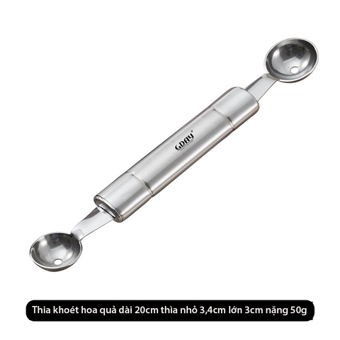 Dụng cụ khắc tỉa nạo tạo hình hoa quả, 2 đầu tao hình chuyên nghiệp, chất liệu inox 304 cao cấp - Bartender Wit