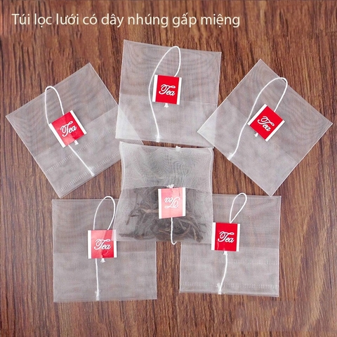 Túi Lọc Trà Có Dây Nhúng Gấp Miệng, Loại Lưới - HVL