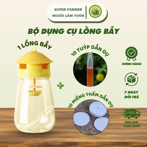 Bình Bẫy Côn Trùng Dùng Thuốc Dẫn Dụ - Giải Pháp Diệt Ruồi Vàng Tận Gốc