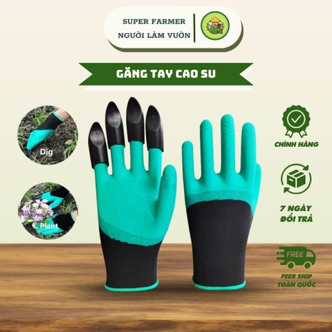 Găng Tay Làm Vườn Có Móng Vuốt Super Farmer - Bảo Vệ Tay, Đào Đất Nhanh