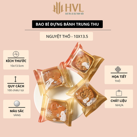 Túi đựng bánh trung thu, 100 túi/sp, mẫu mới nhất năm 2023 - VUA BAO Bì