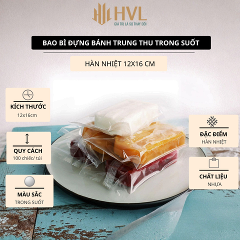 Túi đựng bánh Kẹo Trong Suốt, Nhiều Kích Thước