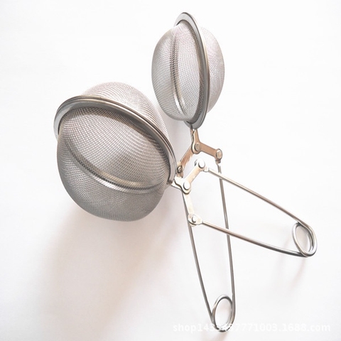 Kẹp lọc trà inox có tay cầm, không gỉ, không độc hại, dụng cụ lọc iox - HVL TEA
