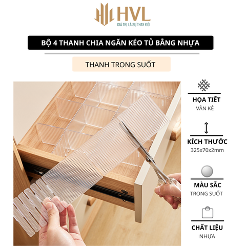 Thanh chia ngăn kéo tủ thông minh bằng nhựa