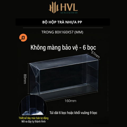 Bộ Hộp Trà MICA HT67 Cao Cấp - Thiết Kế Trong Suốt Sang Trọng