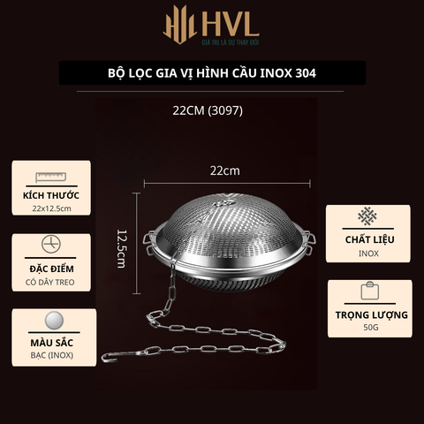 Bộ lọc gia vị hình cầu inox 304