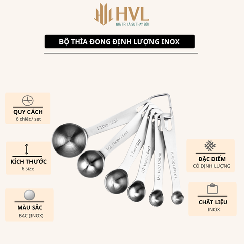 Bộ thìa đong định lượng inox