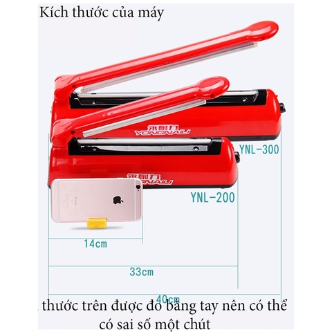 Máy hàn miệng túi, tặng 1 bộ dây hàn nhiệt, băng hàn, máy hàn nhiệt - HVL TEA