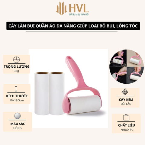 Cây lăn bụi quần áo đa năng giúp loại bỏ bụi, lông tóc