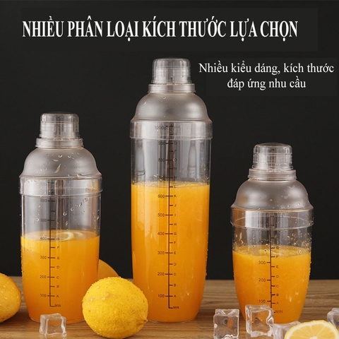 Bình lắc pha chế trà sữa và cocktail cao cấp, nhiều dung tích - Bartender Witch