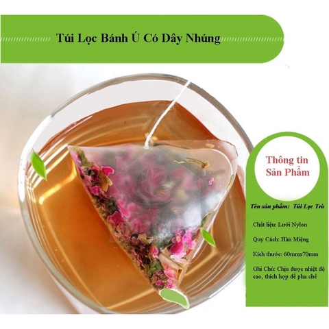 Túi Lọc Trà Lưới Tam Giác có dây