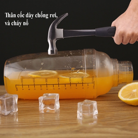 Bình lắc pha chế trà sữa và cocktail cao cấp, nhiều dung tích - Bartender Witch