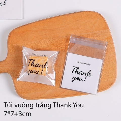 Túi đựng bánh kẹo, trà dán miệng, túi ziplock hoạ tiết Thank You - VUA BAO BÌ