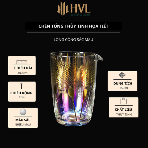 Chén tống thủy tinh họa tiết