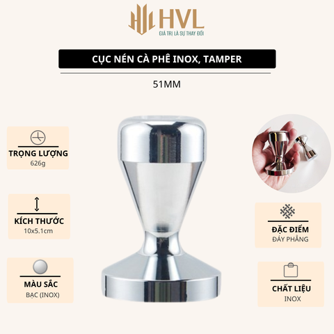 Cục nén cà phê inox, Tamper