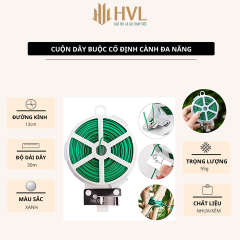Cuộn Dây Buộc Cố Định Cành, Thân Cây, Làm Giàn Đa Năng