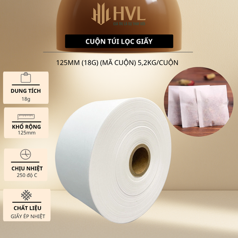 Cuộn túi lọc trà bằng giấy, màng lọc giấy dùng cho đóng túi lọc thảo dược, cà phê - HVL