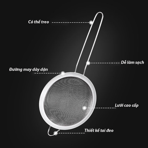Rây lọc inox, lọc cháo cho bé ăn dặm, không gỉ, không độc hại, vợt lọc - HVL TEA