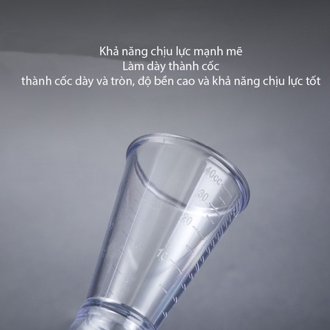 Ly đong 2 đầu - Jigger 2 đầu chất liệu PC, inox thực phẩm pha chế, định lượng vạch chia - Bartender Witch