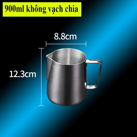 Ca đánh sữa inox (có vạch chia) 350ml - 550ml - 900ml, Inox cấp thực phẩm - Phù Thủy Pha Chế