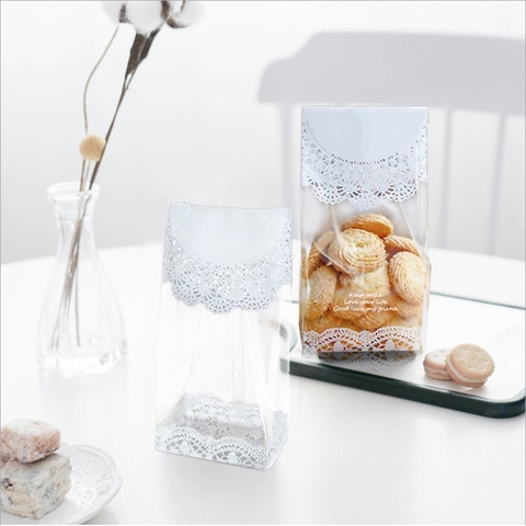 Túi đựng bánh quy trong suốt, túi đựng snack bánh dứa (50 túi/sp)- VUA BAO BI