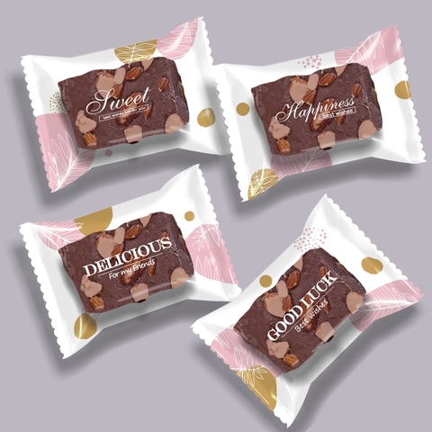 Túi đựng bánh kẹo, trà hàn nhiệt hoạ tiết Chữ Tiếng Anh 4 in 1