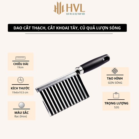 Dao cắt thạch, cắt khoai tây, củ quả lượn sóng