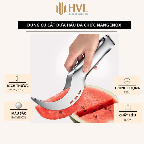 Dụng cụ cắt dưa hấu đa chức năng bằng thép không gỉ