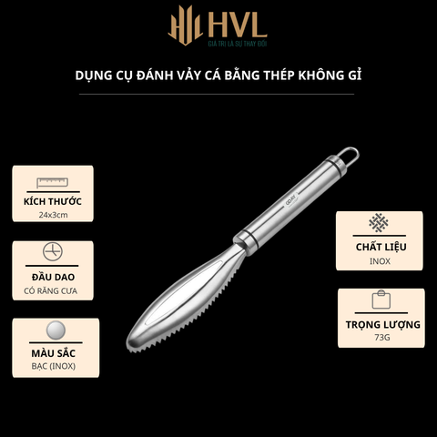 Dụng cụ đánh vảy cá bằng thép không gỉ