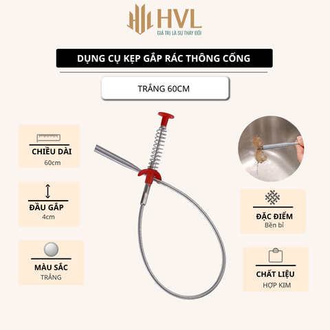 Dụng cụ kẹp gắp rác thông cống