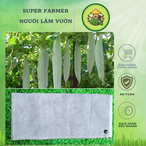 100 Túi 15x60cm (có nút cài) Túi bọc trái cây, mướp, bầu bí, dưa leo Ánh Dương - Người Làm Vườn