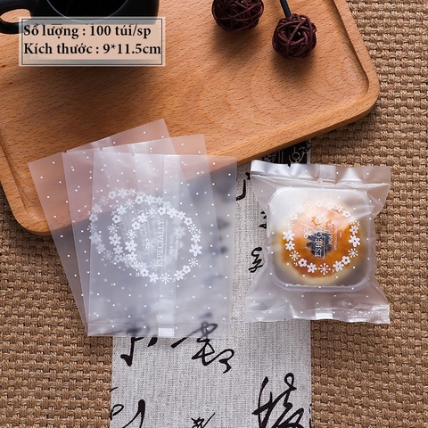 [Mã LIFE1511A giảm 10% đơn 50K] Túi đựng trà/ bánh kẹo,Túi OPP Chấm Bi, hàn nhiệt,100c/1sp - VUA BAO BÌ