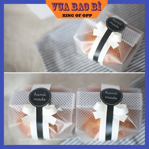 Túi đựng bánh quy, bánh nướng, bánh trứng handmade, 50 túi/sp - VUA BAO BÌ