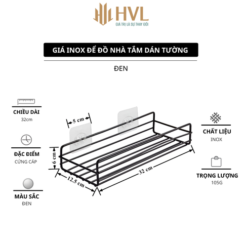 Giá inox để đồ nhà tắm dán tường