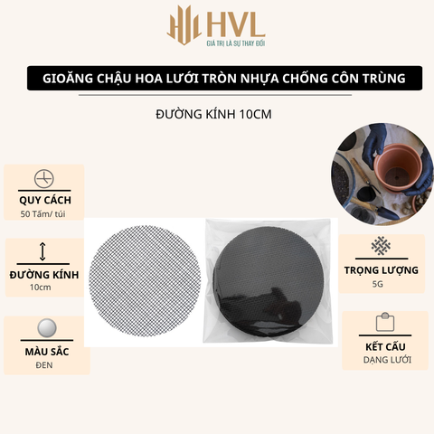 Gioăng chậu hoa, gioăng đất chống rò rỉ, lỗ đáy, lưới tròn nhựa chống côn trùng