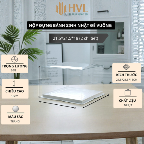 Hộp đựng bánh sinh nhật hình vuông
