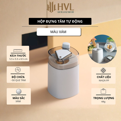Hộp đựng tăm tự động - Màu Xám