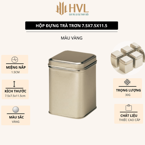 Hộp đựng trà trơn 7.5x7.5x11.5