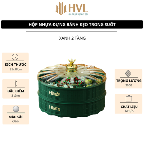 Hộp nhựa đựng bánh kẹo trong suốt