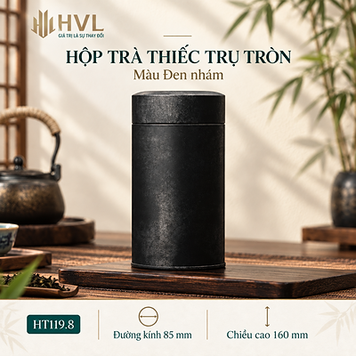 Hộp trà thiếc trụ tròn nhiều màu