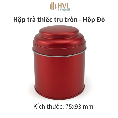 Hộp Trà Thiếc Trụ Tròn 75x93 mm HVL - Tinh Tế & Sang Trọng