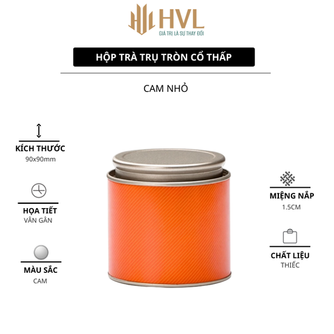 Hộp Trà Thiếc Trụ Tròn Cổ Thấp HT70 - Đa Dạng Kích Thước & Màu Sắc