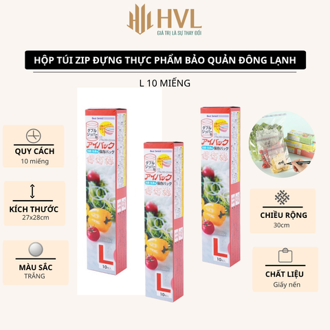Hộp túi zip đựng thực phẩm bảo quản đông lạnh