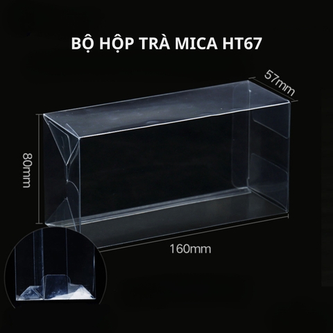 Bộ Hộp Trà MICA HT67 Cao Cấp - Thiết Kế Trong Suốt Sang Trọng