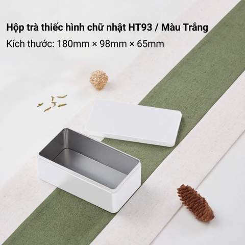Hộp Thiếc Chữ Nhật HT93 Cao Cấp HVL - Đựng Bánh & Quà Tặng