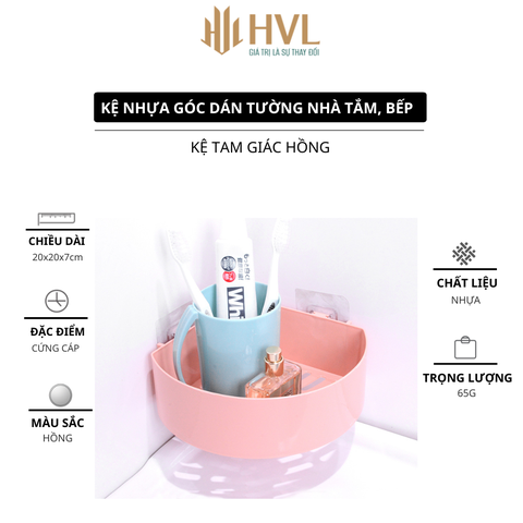 Kệ nhựa góc dán tường nhà tắm, bếp