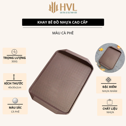 Khay, mâm chống trượt phục vụ nhà hàng bê thức ăn - HVL TEA